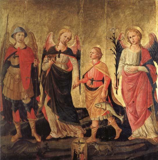 DOMENICO DI MICHELINO Tobias and the Three Archangels oil painting picture